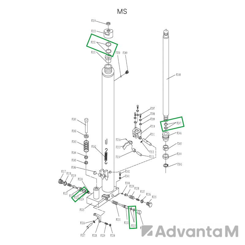 Ремкомплект гидроузла для MS1016  - 1